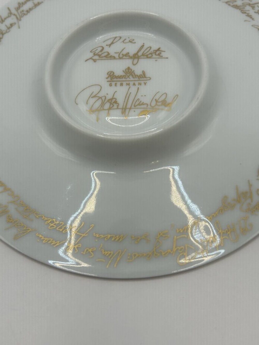Rosenthal Magic Flute 24k Gold Demitasse Cream W/ Under Plate Bjorn Wiinblad - Picture 10 of 16